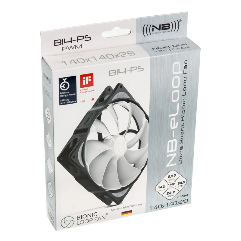 Case fan NoiseBlocker NB-eLoop B14-PS 140mm PWM, model ITR-B14-PS