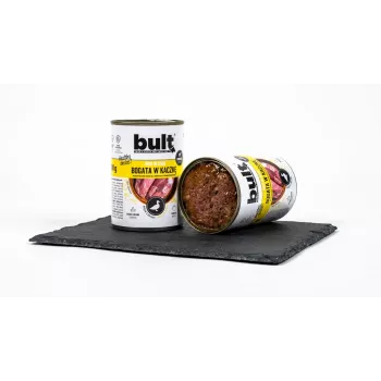 Wet dog food BULT Rich in duck 800 g — complete canned wet food, 12% protein, 6.5% fat, 77% moisture