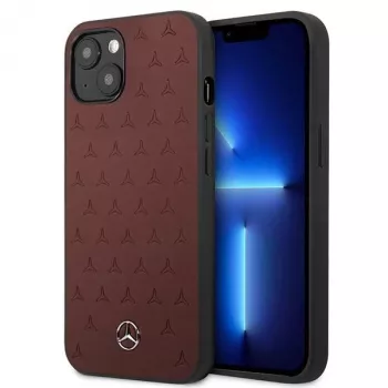 Mercedes MEHCP13SPSQRE iPhone 13 mini 5,4 Red/red hardcase Leather Stars Pattern