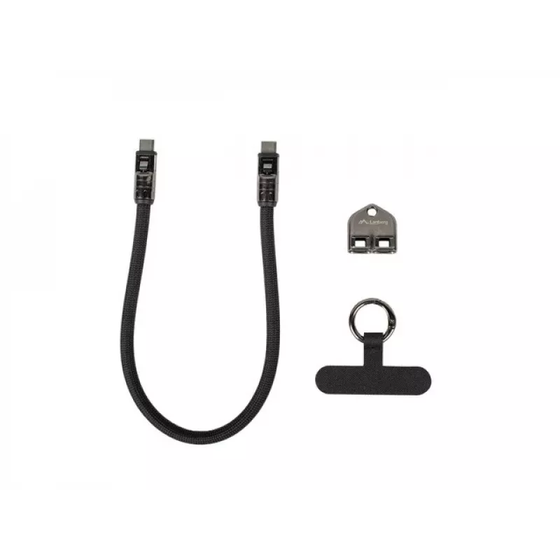 USB-C cable LANBERG CA-CMCM-10LN-0003-BK 0.3 m 240W Black