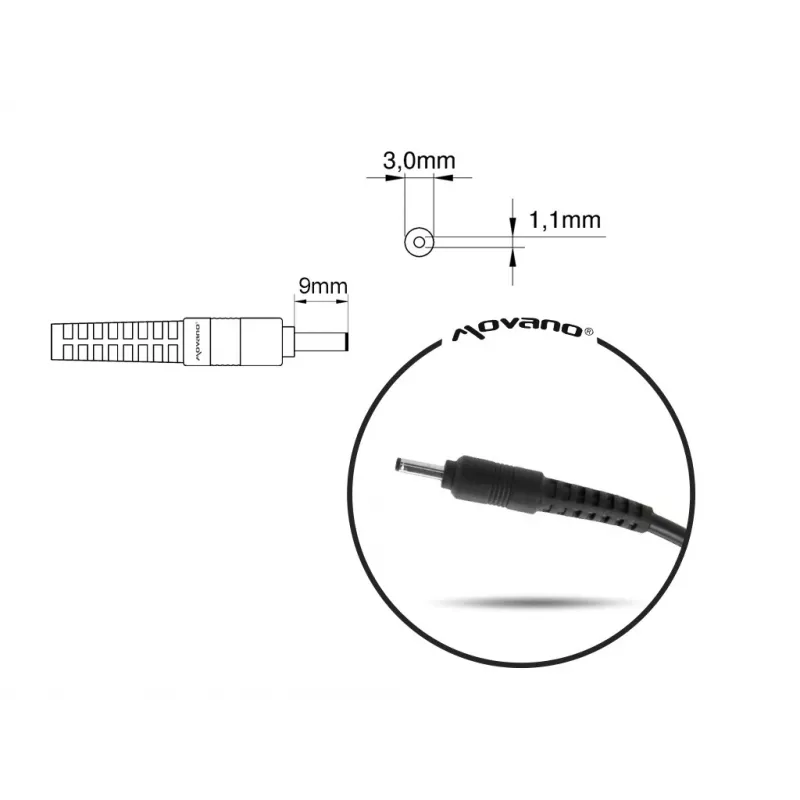 Notebook charger MITSU 19V 3.16A (plug 3.0×1.1 mm) for Samsung