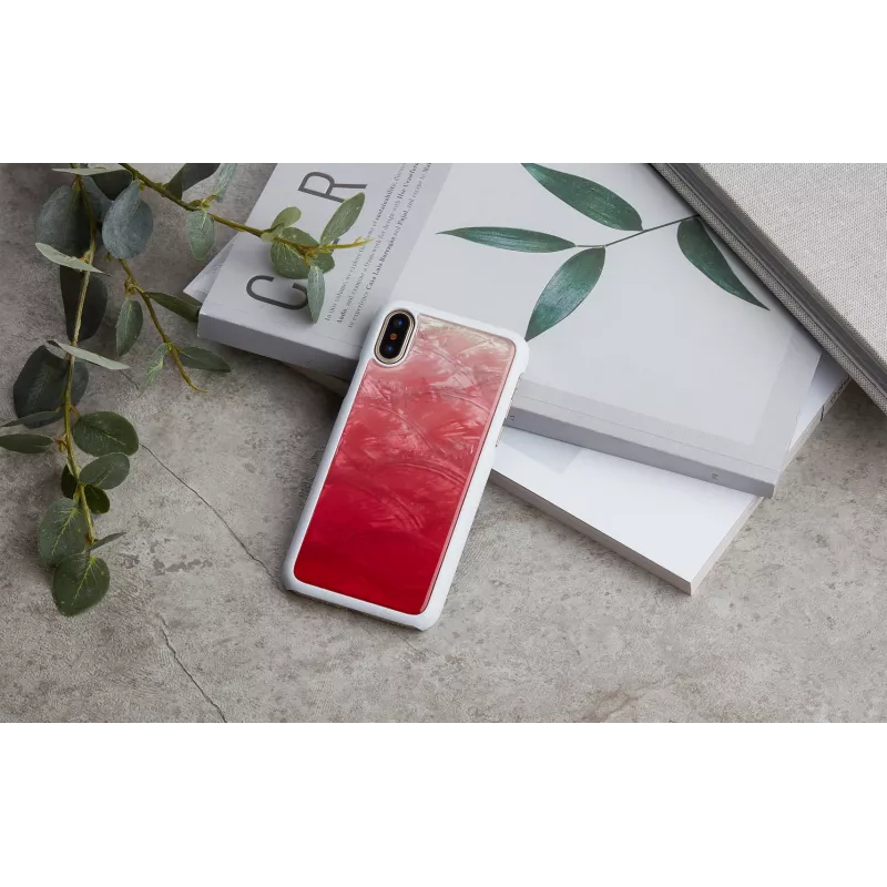 Phone case iKins for iPhone XS / iPhone X — Pink Lake White protective cover