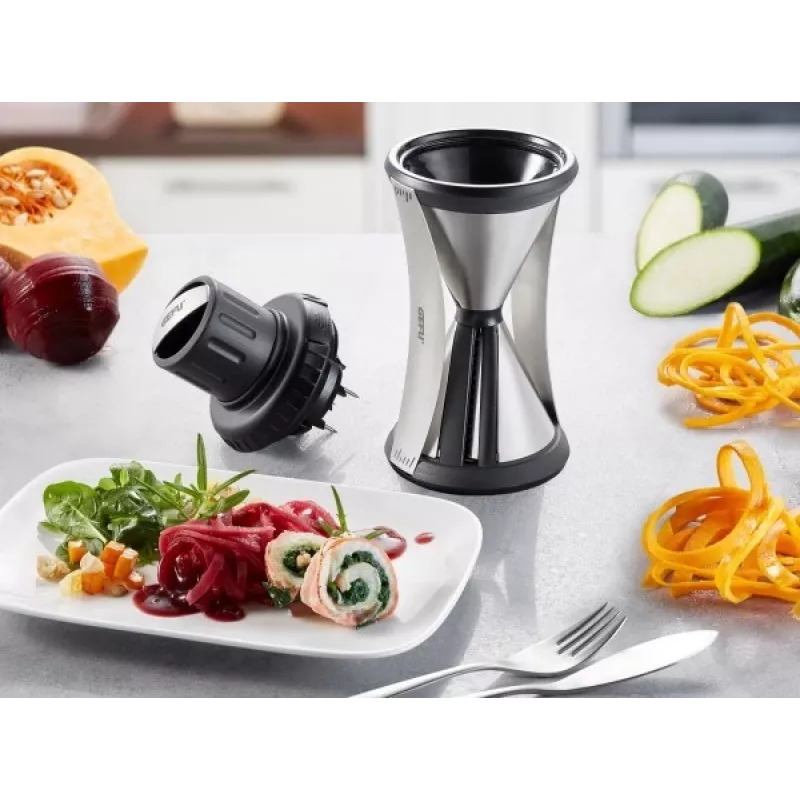 GEFU Spirelli XL G-13700 Spiral Slicer, Manual, Plastic/Stainless Steel, Black