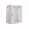 Lanberg WF01-6415-10S 15U 19 inch Wall-Mount Rack Cabinet, 600x450mm, Grey, Tempered Glass Door, IP20, 60kg Load