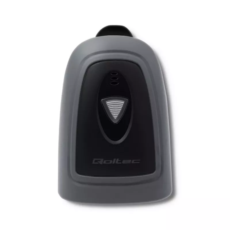 Handheld barcode reader QOLTEC 50863 — 1D/2D scanner, USB wired, LED sensor, black, 5V, 1.8 m cable
