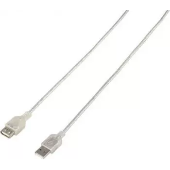 Renkforce USB 2.0 Connection Cable [1x USB 2.0 Plug A - 1x USB 2.0 Socket A] 3.00 m transparent (RF-4538152)