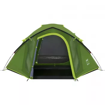 Coleman Dome Tent Darwin 4 Plus Blackout — 4-person tunnel tent with porch, Dark Green/Light Green