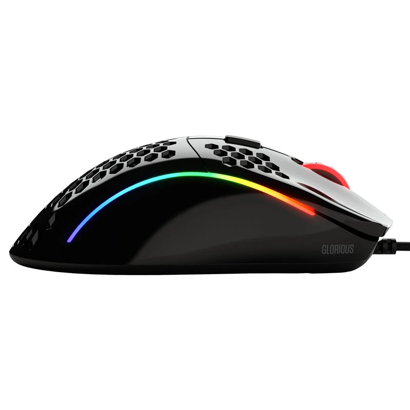Glorious Gaming Glorious Model D Mouse Glossy (Black), Right-hand, Optical, USB Type-A, 12000 DPI, 1 ms, Black
