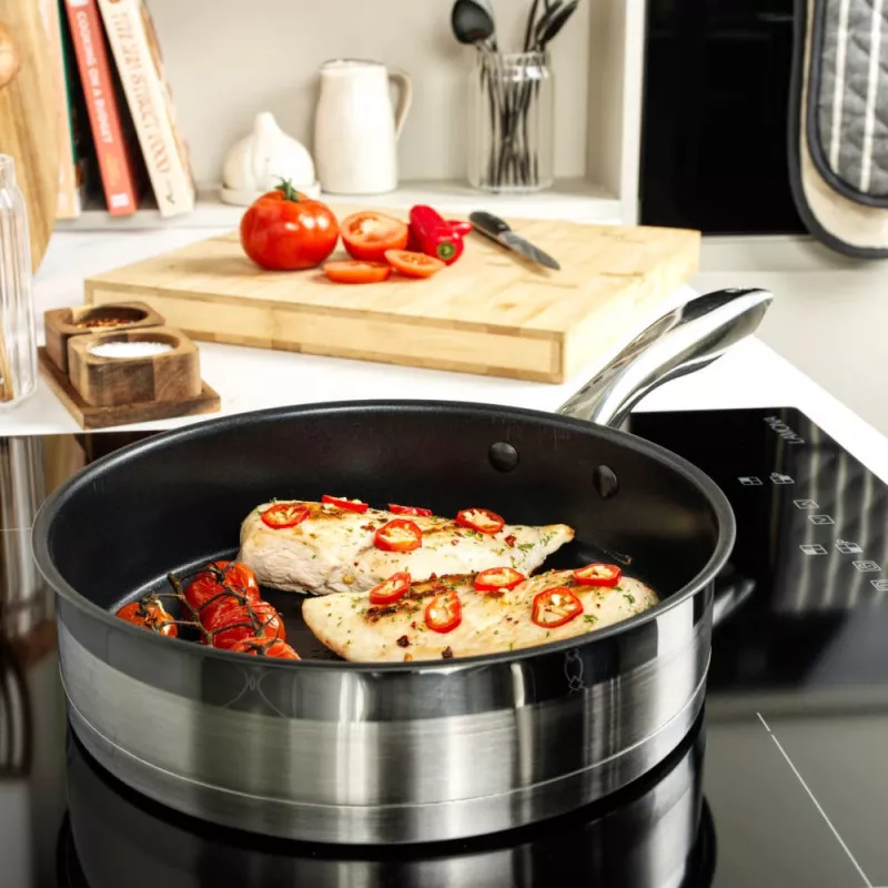 Cookware set Salter BW06746EU7 — Stainless steel 5-piece set with lids