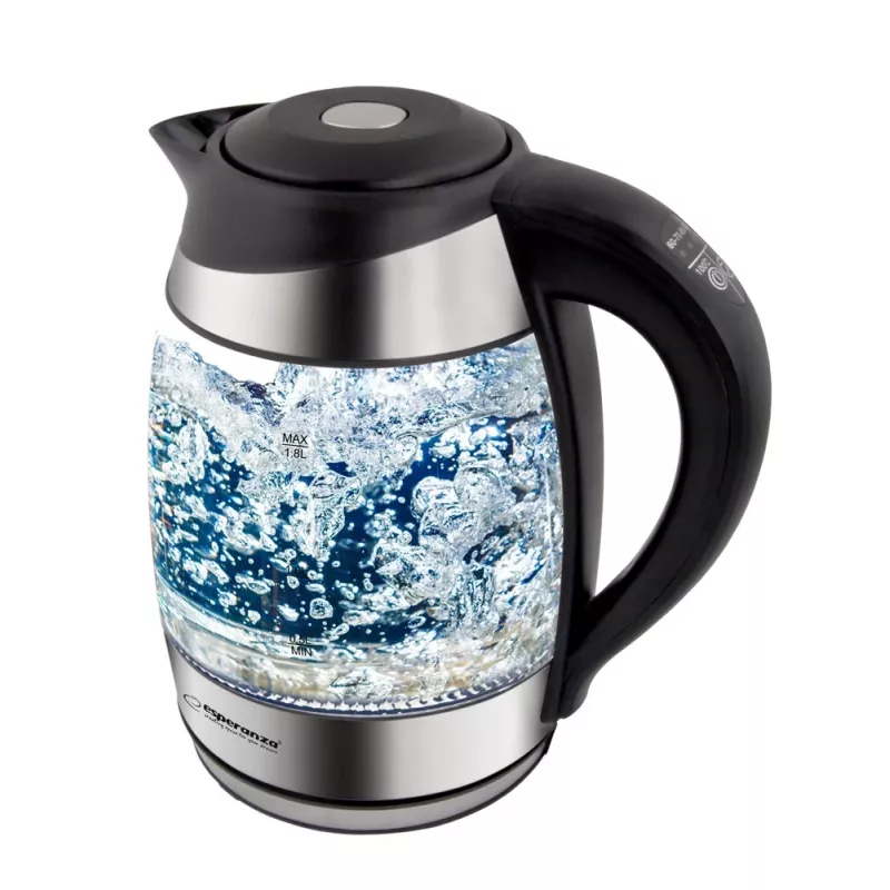 Esperanza EKK026 electric kettle 1.7 L 2200 W Black, Transparent