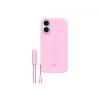 Kickstand Case for iPhone 17 Apple Beats with MagSafe and Camera Control, Pebble Pink, PC & Microfibre