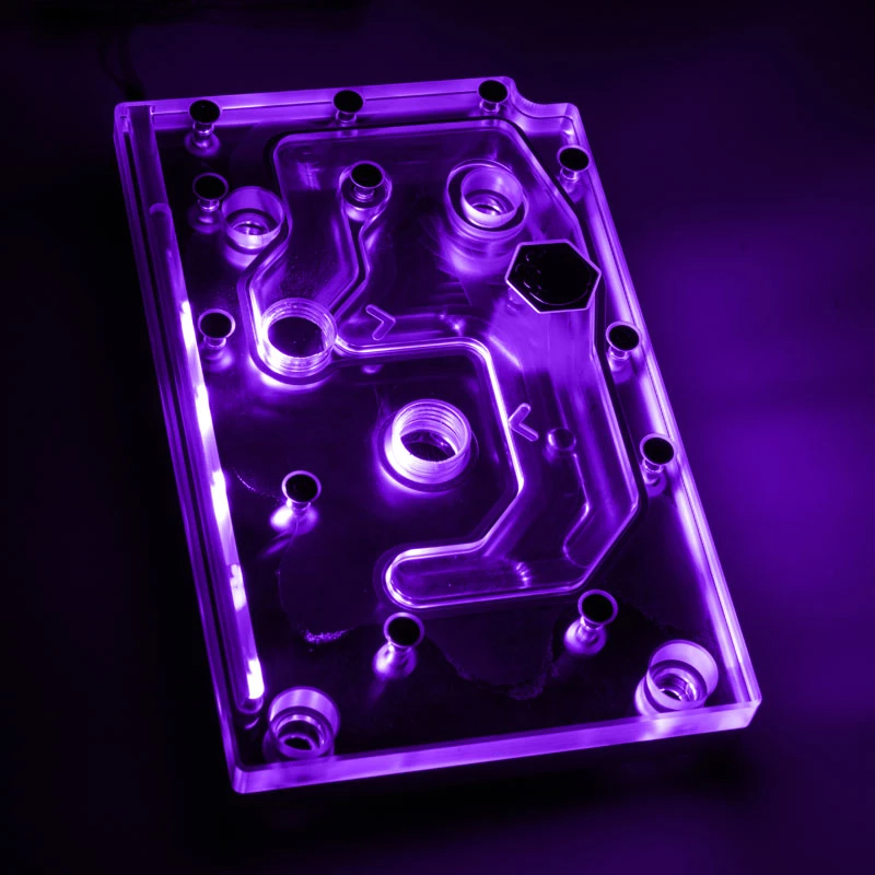 Water block BitsPower Monoblock for ASRock X399M Taichi RGB, Acrylic/Copper, Nickel-plated, 90×142×29.1 mm