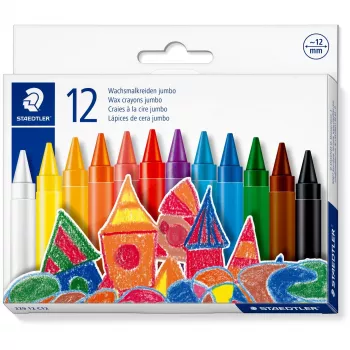 Crayon Staedtler 229 12 C12 jumbo wax crayons, pack of 12, assorted colours