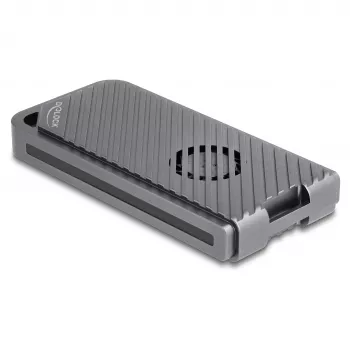 SSD enclosure DELOCK 42025 for 1 x M.2 (PCIe, USB4 Gen4, USB-C) Grey, aluminium