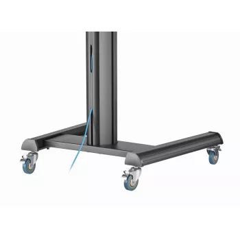 Floor TV stand Gembird TVS-70T-02 for 37 inch–70 inch screens, max 70 kg, VESA 200x200–600x400, tilt ±5°/−12°, height adjustable, caster wheels, cable management