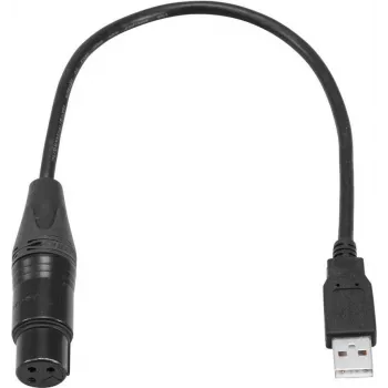 Audio Cable Eurolite 51860118 0.4m XLR Female USB Male Black