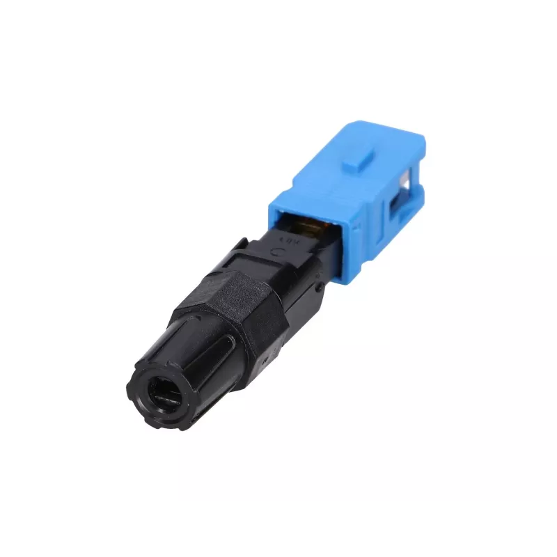 Fiber optic fast connector Extralink SC/UPC male, single pack, black or blue