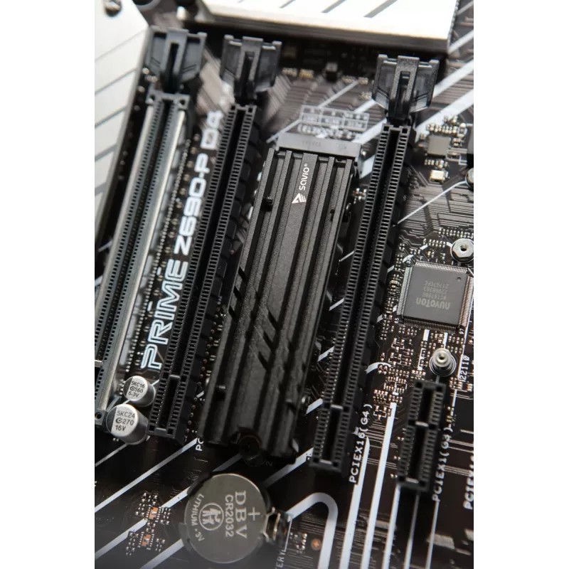 Air cooler SAVIO M.2 NVMe 2280 AK-60 Black heatsink for 22x80 mm SSD
