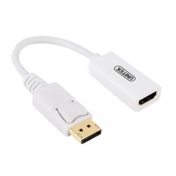 UNITEK Gold Plated DisplayPort DP to HDMI 4K UHD HDTV Male to Female Converter Adapter with Audio - Y-6332 White