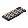 Smartphone case iKins for iPhone XS Max — black pyramid design, protective hard shell