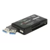 DeLOCK SuperSpeed USB Card Reader CF SD Micro SD MS M2 xD 5 Gbps