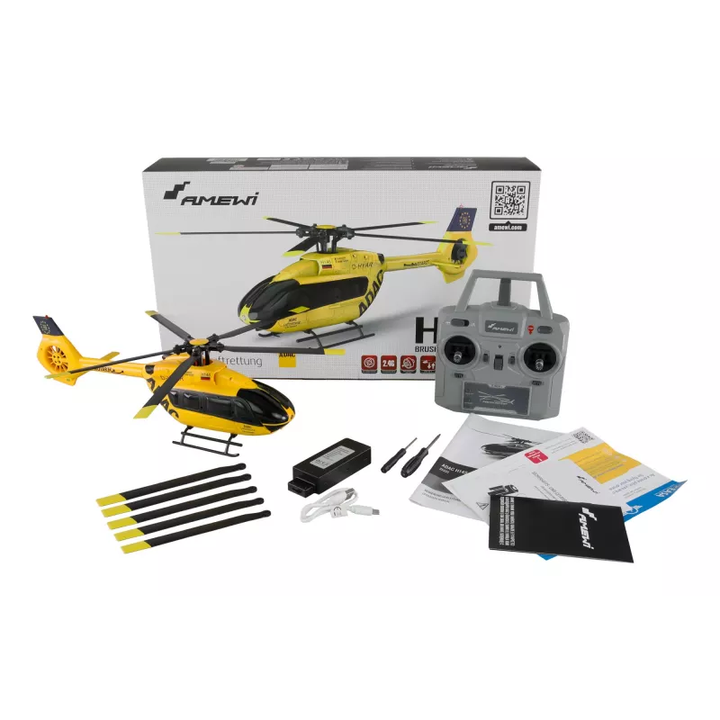Amewi Helicopter ADAC H145 Brushless 6-Channel 6G RTF, ready-to-fly 6-channel model