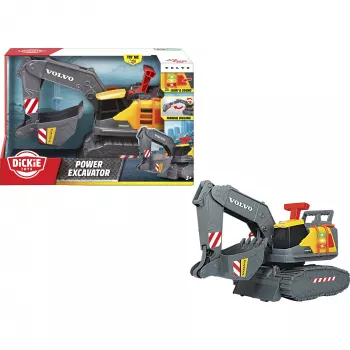Toy excavator Simba-Dickie Volvo Power Excavator model 203725012 — die-cast construction vehicle, playset