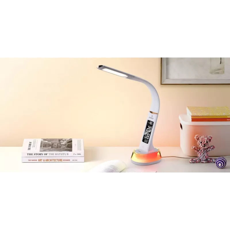 Desk lamp Hawk HW-LAMP05 White LED adjustable — compact LED task lamp with adjustable arm