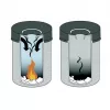 Round Steel Bin Durable 3305-01 15L