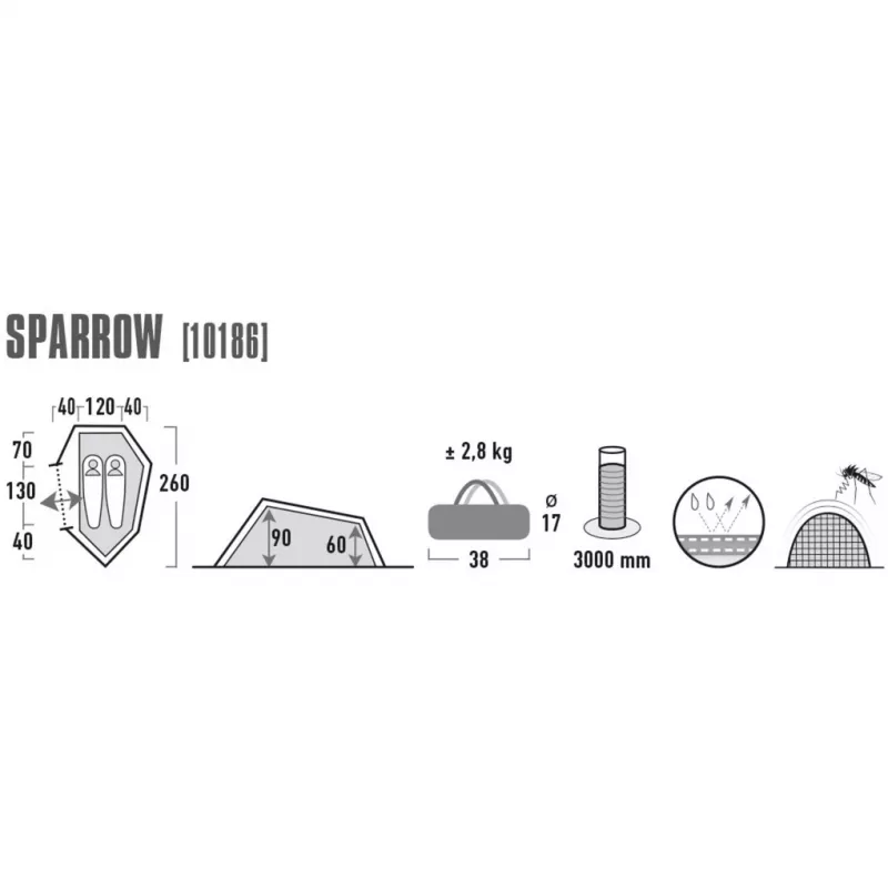 High Peak Sparrow Tunnel tent