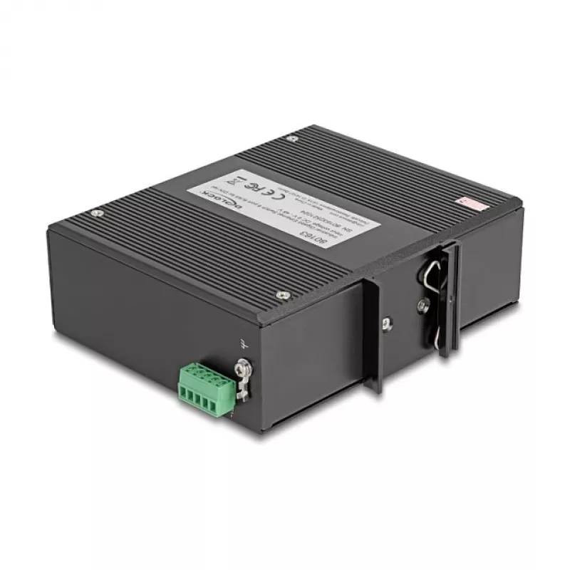 Gigabit Ethernet Switch DELOCK 80163, 8-port RJ45 industrial switch, unmanaged, metal housing