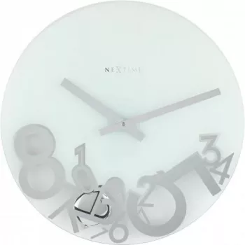 NeXtime klok 8115 Dropped, Ø43 cm, Wall, Silver