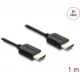 DELOCK coaxial High Speed HDMI cable 8K 60 Hz 48 Gbps with braided jacket, model 81681