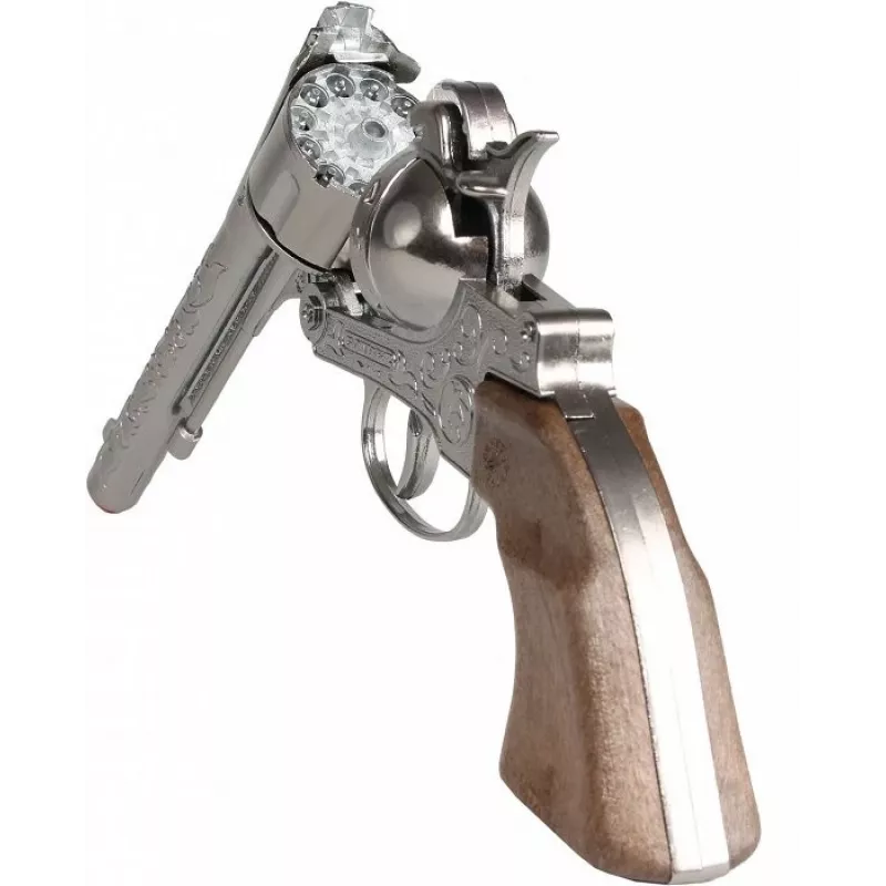 Pulio metal cowboy revolver 12 rounds toy gun, model 155122/0