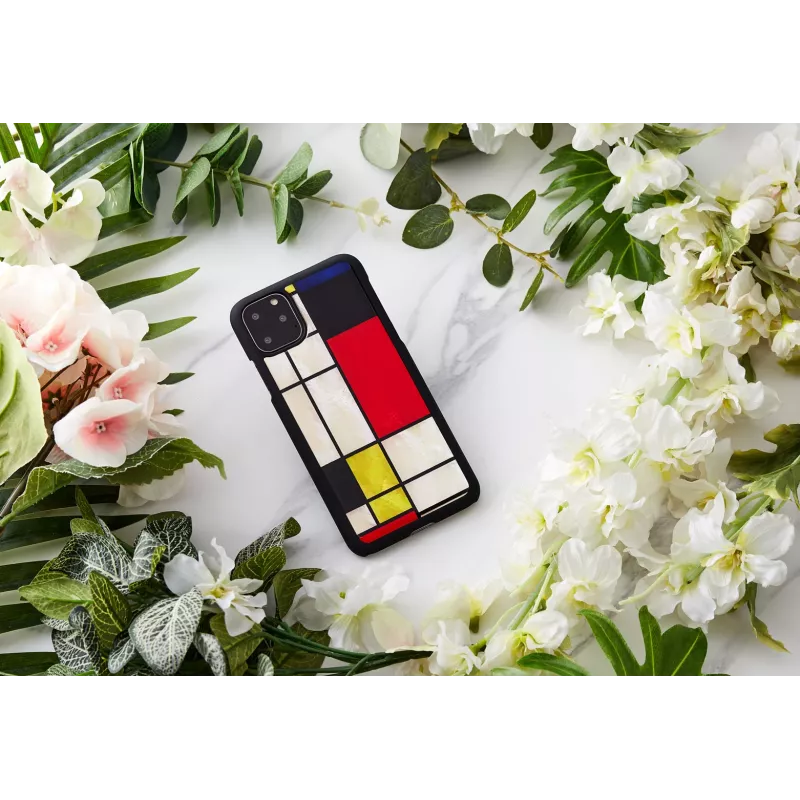 Smartphone case iKins for iPhone 11 Pro Max — Mondrian black protective cover