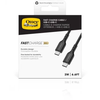 Otter Products OtterBox - USB Cable - 24 pin USB-C (M) to 24 pin USB-C (M) - USB 2,0 - 3 A - 2,0m - Black (78-81357)