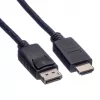 Cable ROLINE 11445780 1 m DisplayPort to HDMI Black