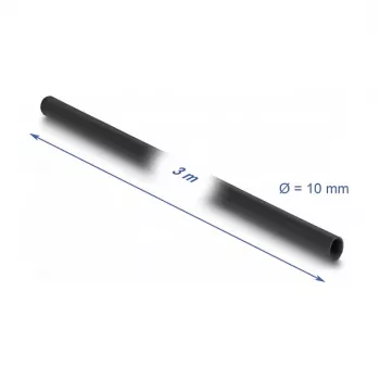 DeLOCK PVC Insulating Sleeve 3 m x 10 mm Black - PVC Material - -40 to 105 °C