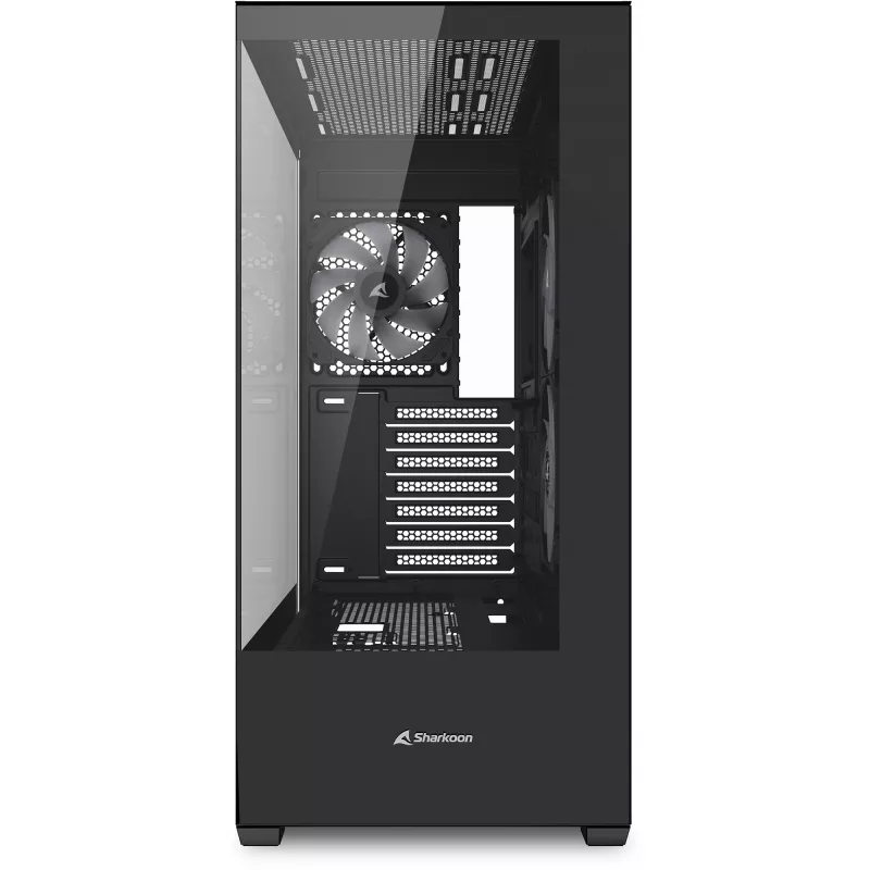 PC tower case Sharkoon SK6 ARGB Tower ATX Black — mid-tower ATX, ARGB lighting, tempered glass side panel