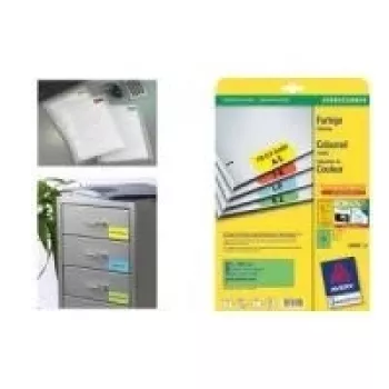 Self-adhesive label Avery L6034-20 Red