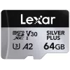 MicroSD Card Lexar 64GB UHS-I Class 3 SILVER PLUS