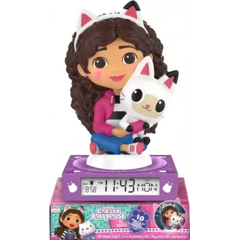 Night Lamp Kids Euroswan GD00095 with Alarm Clock — 3D LED Lamp for Children