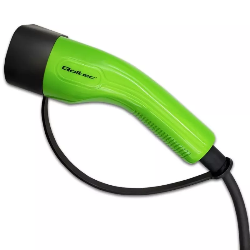 Qoltec Mobile EV Car Charger Adjustable 2in1 Type2 | 7kW | 230V | CEE 3 PIN | Wi-fi| LCD | Portable | Wallbox | 5m