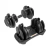Adjustable cast iron dumbbell Rebel RBA-2303 — up to 24 kg, black, single-piece