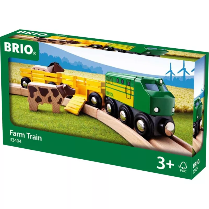 Train Ravensburger BRIO Farm Train 33404 — Countryside theme, multicolour, for ages 0.3–99