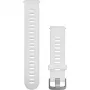 Garmin Ersatzarmband 20mm Silikon Weiß/Edelstahl Schnalle