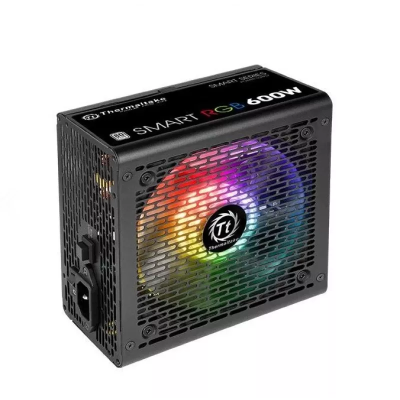 Thermaltake SMART RGB PS-SPR-0600NHSAWE-1 - Power Supply (Internal) - ATX12V 2.3 - 80 PLUS - AC 230 V - 600 Watt - active PFC - Black