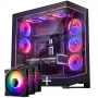 PHANTEKS NV-Series NV9 MK2 PC-Enclosure, EATX, DRGB, Tempered Glass - black & M25 Gen2 PWM D-RGB Fan 3er-Pack - Reverse Blade, 140mm, black + DRG