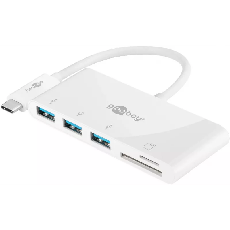 Goobay USB-C Multiport Adapter to 3x USB-A with Card Reader (40759)