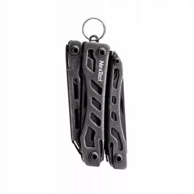 Multitool Nextool Mini FLAGSHIP NE20122 — 10-in-1 compact stainless steel multi-tool, black, 67×27×17 mm, 83 g